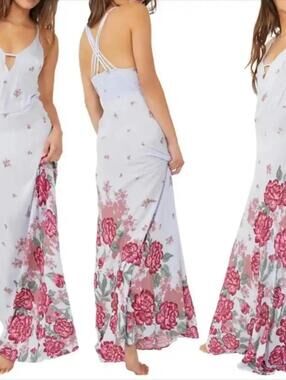 Intimataly Free PeopleGet To You Floral Maxi Hydrangea Combo Dress - XS EUC
